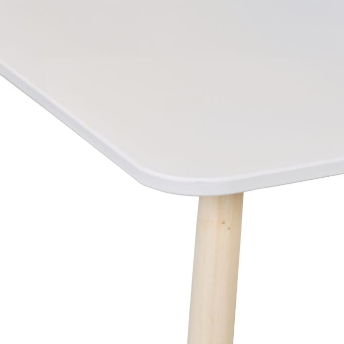 Relaxdays Bistro-Set – Weiss, Hellbraun – MDF-Platten – Tisch 50 × 50 × 44 cm – Für den Innenbereich