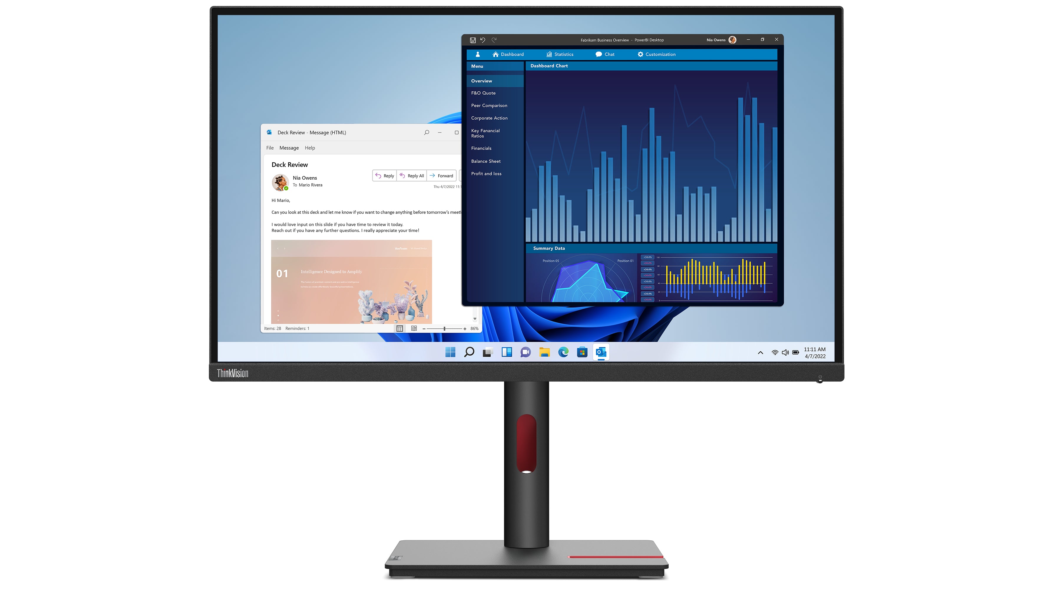 Lenovo ThinkVision T27p-30 – 27", 3840 × 2160 (4K), IPS, USB-C 90 W, LAN