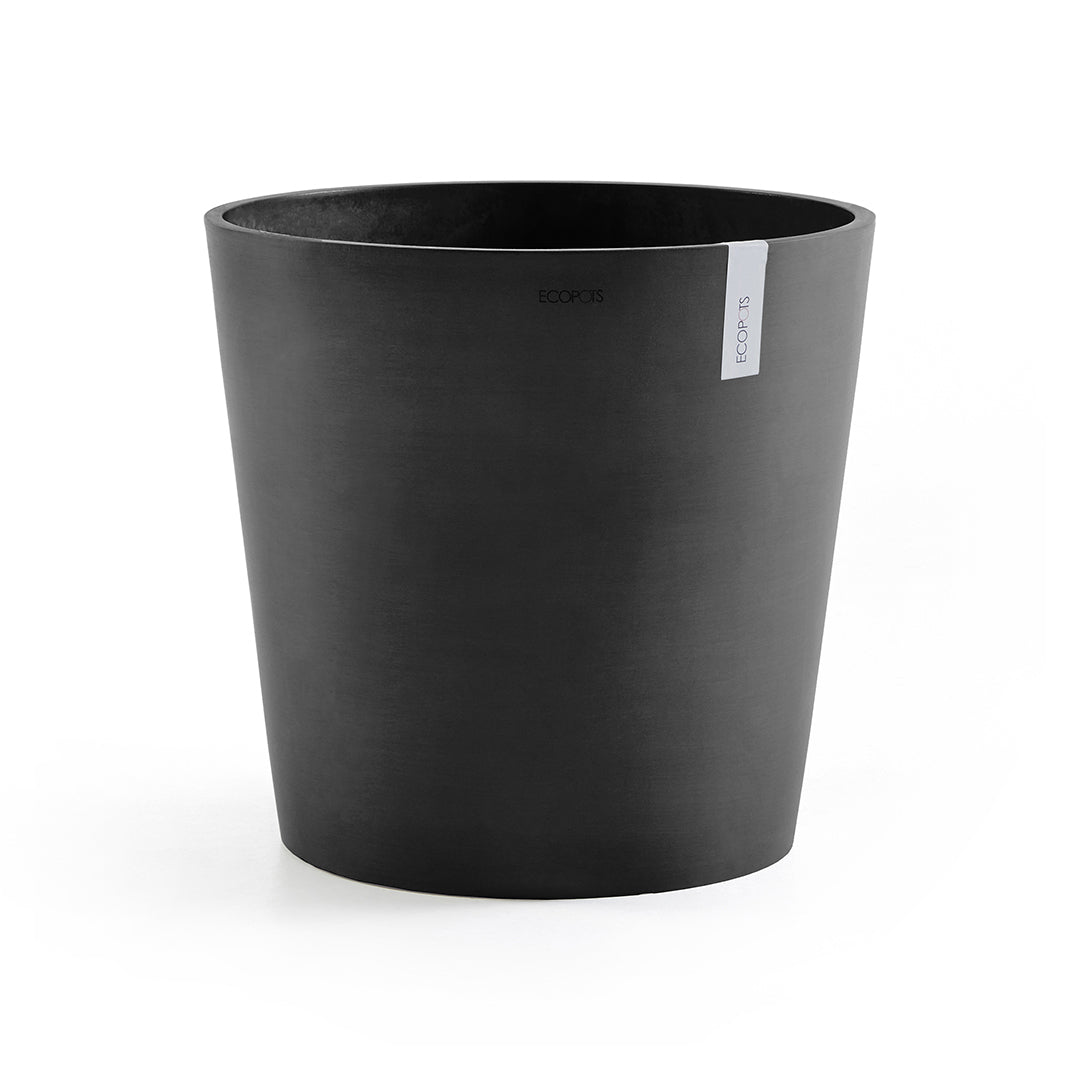 Ecopots Amsterdam Pflanzgefäss – Ø 50 × 43,8 cm – Kunststoff, dunkelgrau