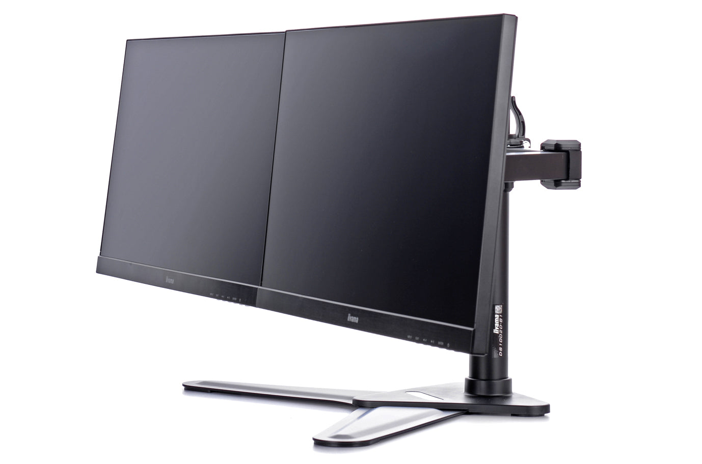 iiyama Monitorarm Tischhalterung – Klemme/Durchführung – 2 Monitore – 10–30" – VESA 75×75/100×100 mm – bis 1