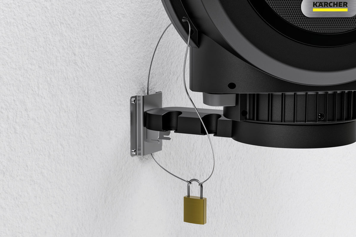 Kärcher Schlauchbox HBX 5.25 Automatic – 25 m, Wandmontage, Metall, schwarz