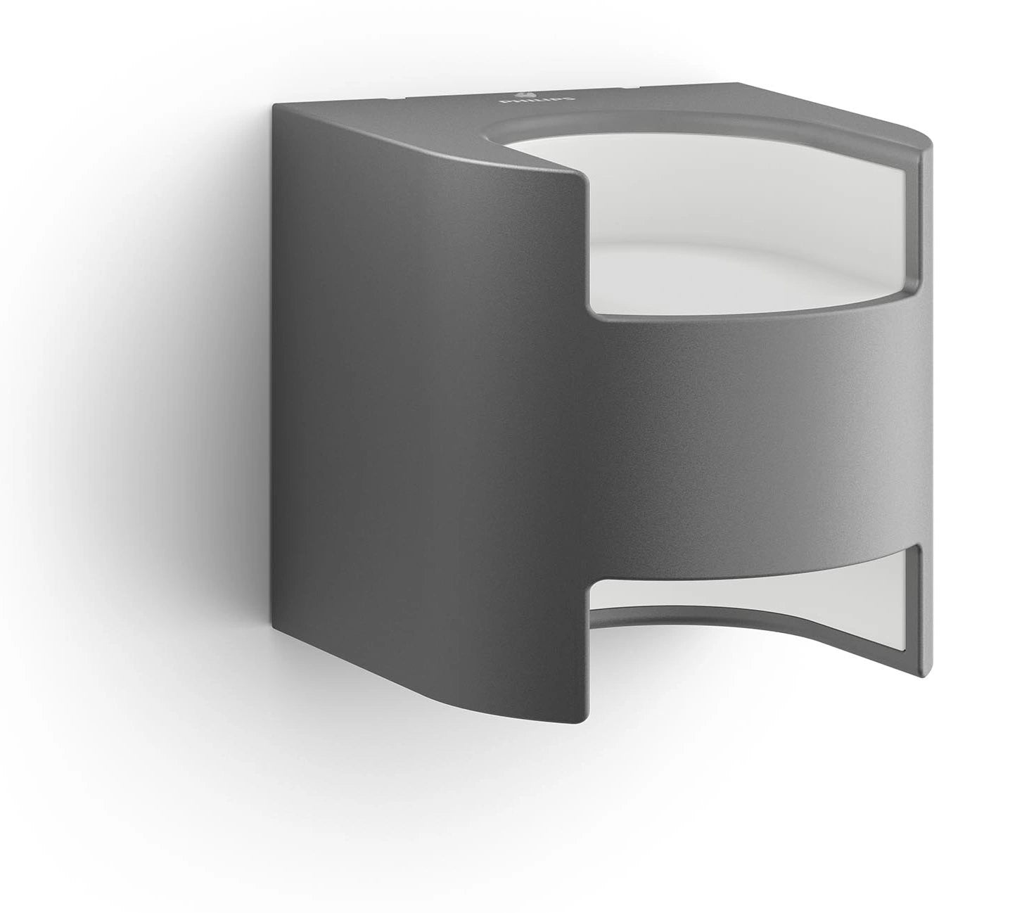 Philips by Signify Philips Aussenwandleuchte – 900 lm, 9 W, Warmweiss, 2700 K, IP44, Netzbetrieb, Anthrazit, Aluminium