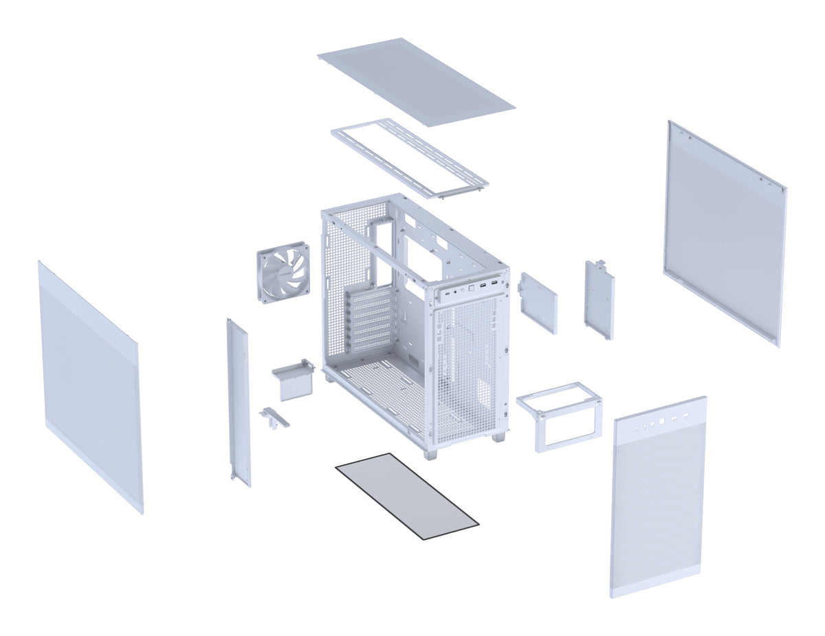 ASUS PRIME AP303 Mesh – PC-Gehäuse – Midi Tower, GPU bis 36 cm, CPU-Kühler 16,5 cm, 1×USB-C 20 Gbit/s