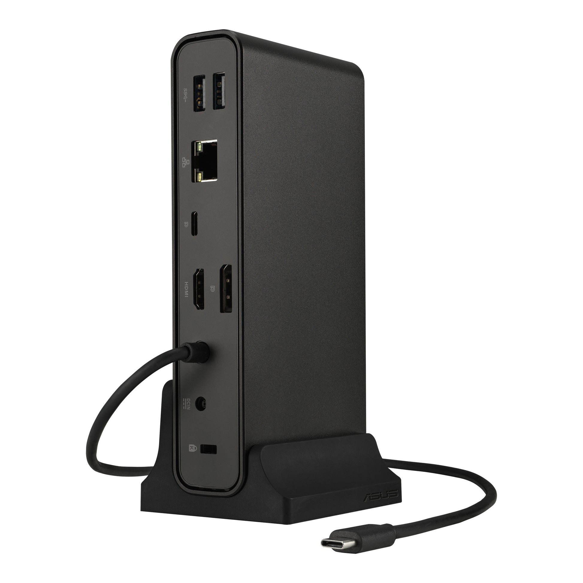 ASUS DC300 Dockingstation – USB-C, 1× DP, 1× HDMI, 3× USB-A, 2× USB-C, 90 W PD, GbE, SD, für Windows/Mac