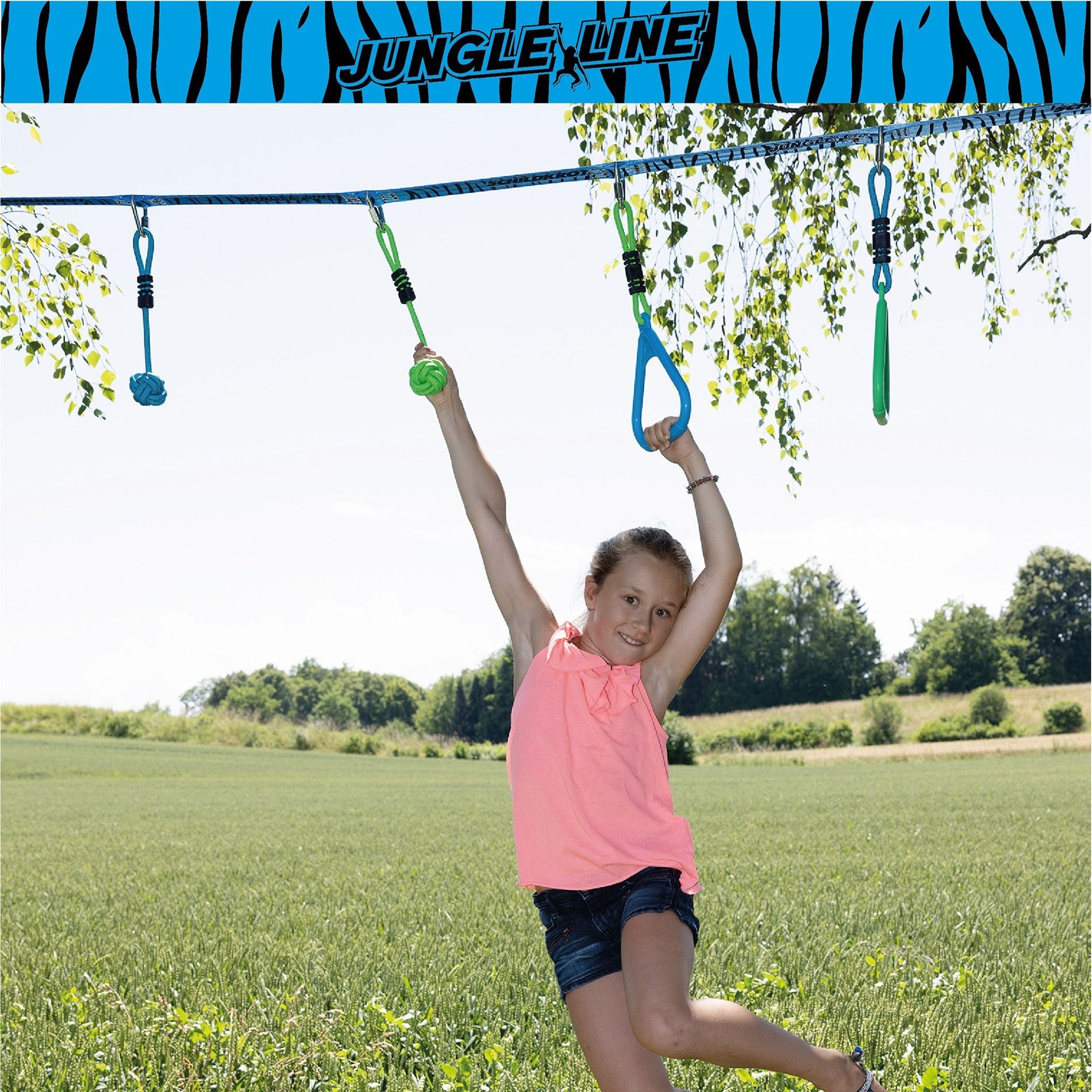 Schildkröt Funsports Jungle Line Starter-Set – 11 m – 14 Stück – ab 5 J. – mehrfarbig