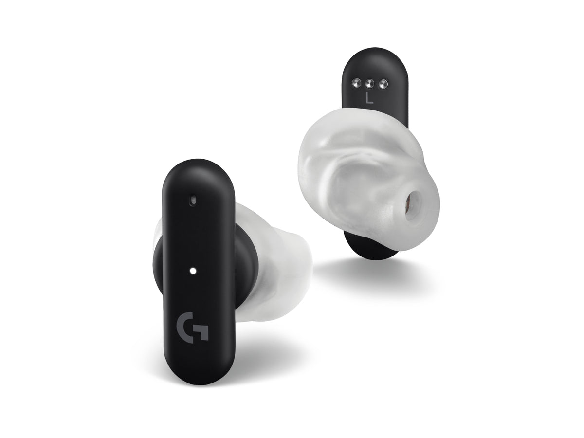 Logitech G Fits TWS In-Ear – Stereo, mit USB-A-Dongle, mit Ladecase, Schwarz, BT 5.2