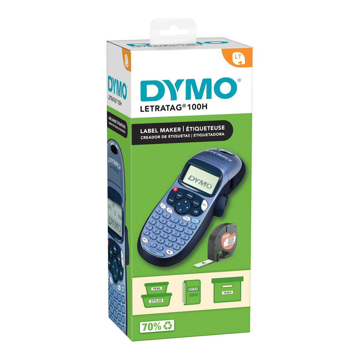 DYMO LetraTag LT-100H – Beschriftungsgerät, für LT-Bänder, Handgerät mit ABC-Tastatur