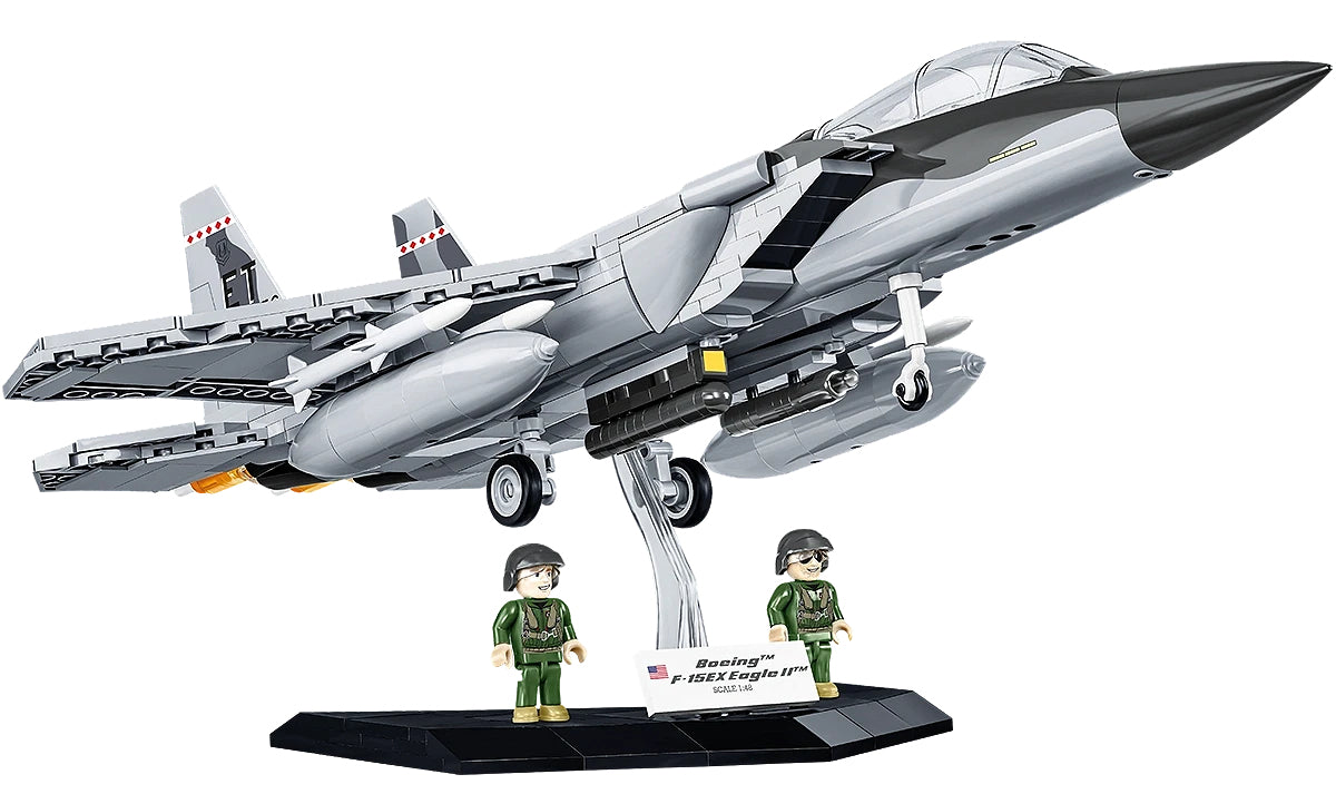 COBI Boeing F-15 EX Eagle II Bausatz – 739 Teile – 41,5 × 27,5 × 12 cm – ab 8 J. – Kunststoff – Grau