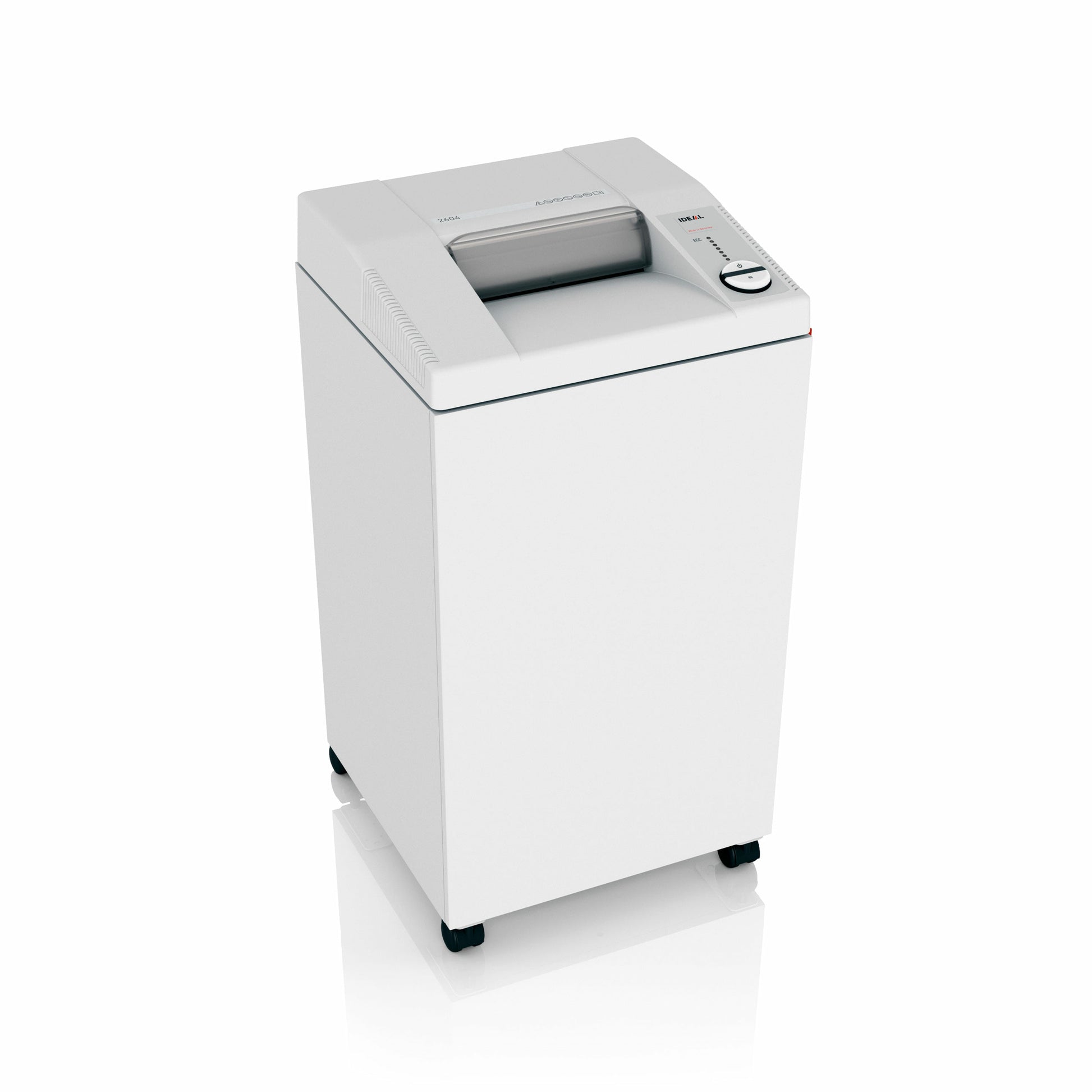 Ideal 2604/CC5 – Aktenvernichter, DIN P-5, Partikelschnitt 2 × 15 mm, 15 Blatt, 100 l, A4, mit automatischem Ölen