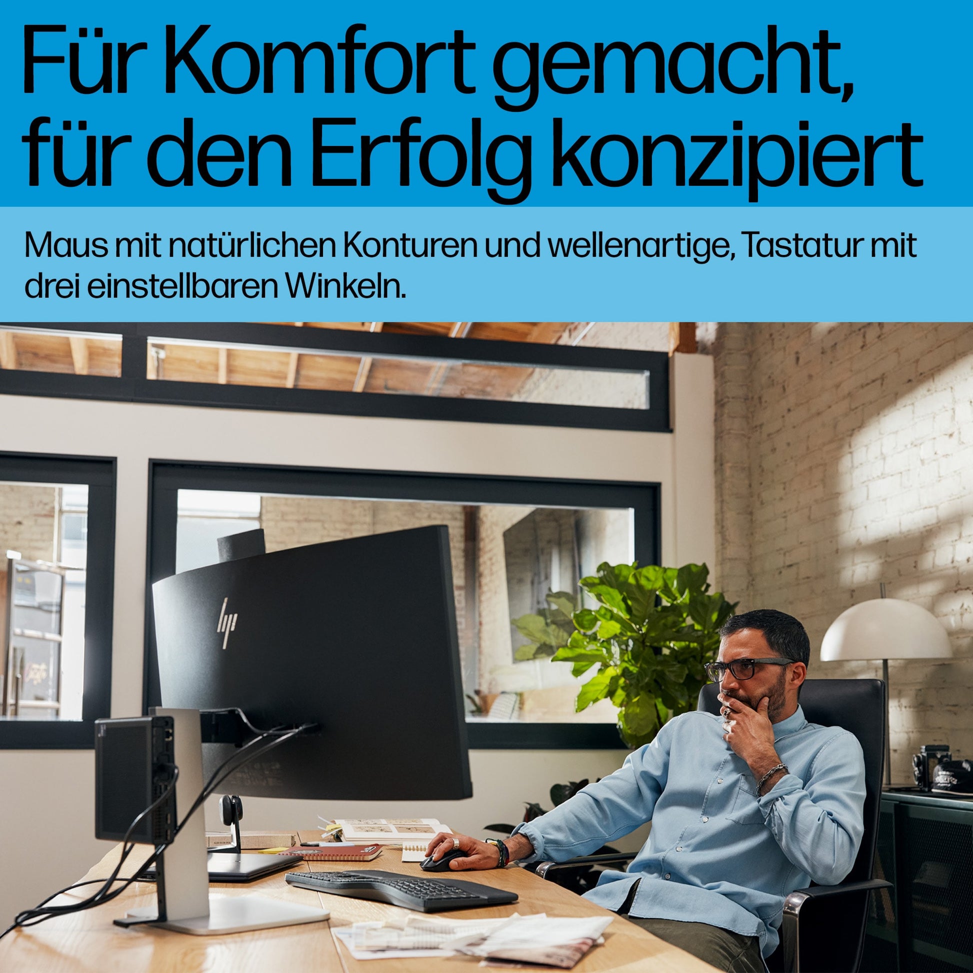 HP 685 Comfort Dual-Mode – Tastatur & Maus, Kabellos (RF + Bluetooth)
