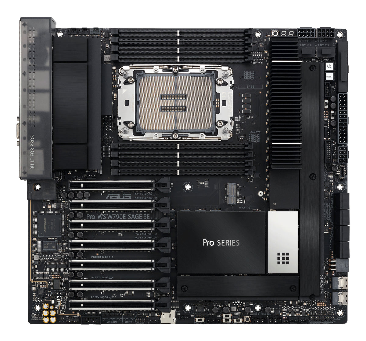 ASUS PRO WS W790E-SAGE SE – Mainboard – LGA 4677, Intel W790, EEB, DDR5, 8×DIMM, 2,05 TB