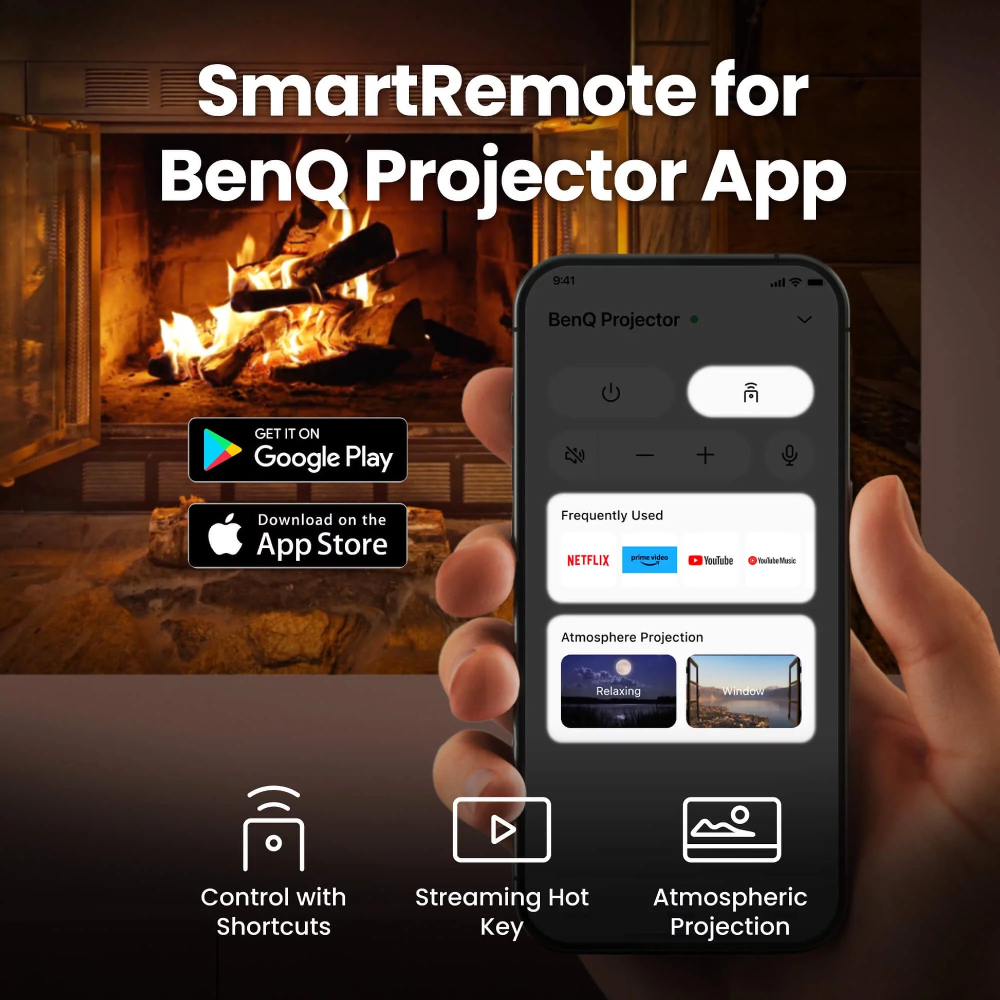 BenQ GV50P – Standard DLP Laser, Full HD (1080p), 500 ANSI Lumen, Android TV