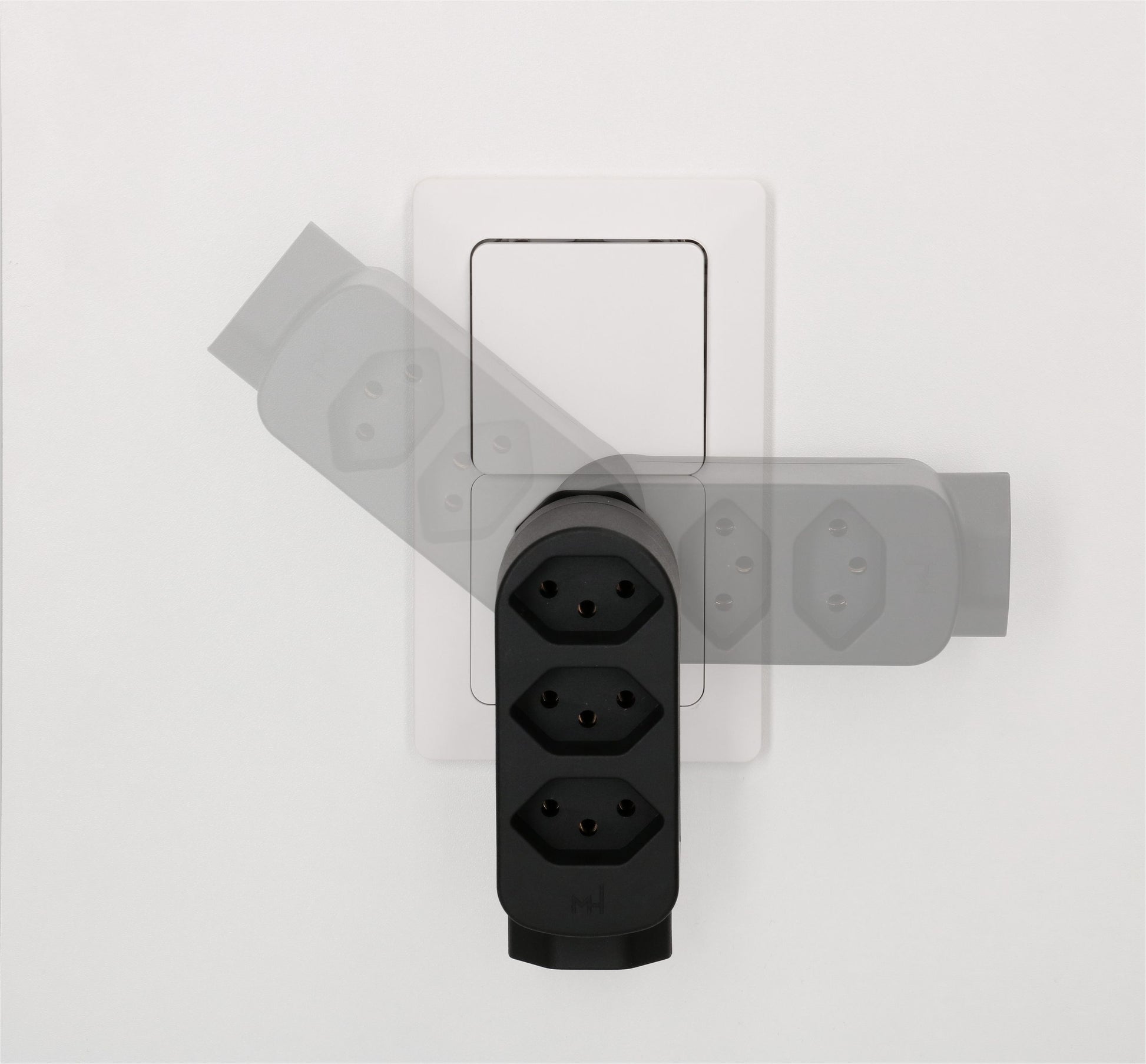 Max Hauri AG Max Hauri ADAPT Abzweigstecker 1×T13 – USB‑C×2, PD 20 W – T12 Eingangsstecker (abgewinkelt) – schwarz