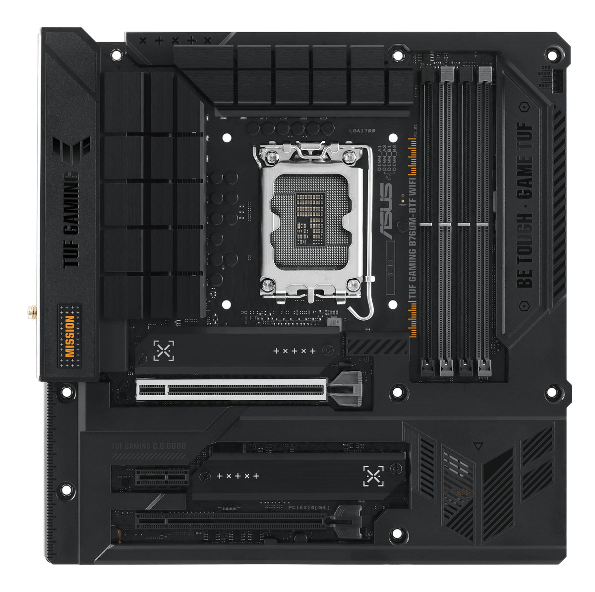 ASUS TUF GAMING B760M-BTF WIFI – Mainboard – LGA 1700, Intel B760, mATX, DDR5