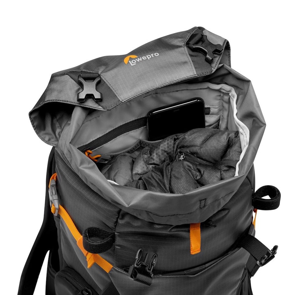 Lowepro PhotoSport BP 15L AW III Kamerarucksack – 15 l, Regenschutz – für Systemkameras und mehr – Grau