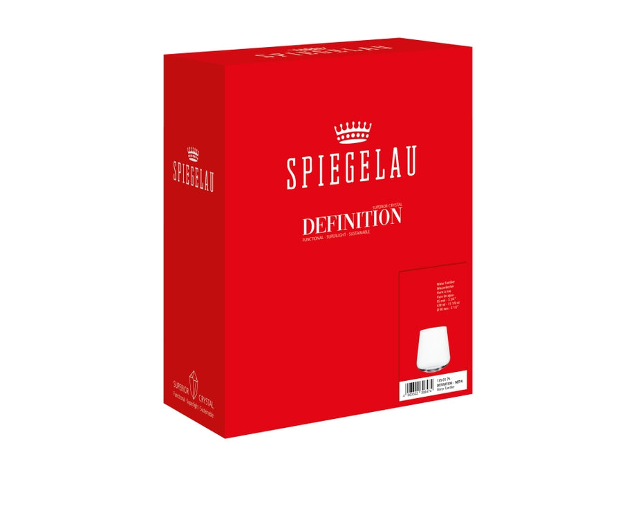 Spiegelau Trinkglas Definition – 4er Set, 430 ml, Ø 9 cm, Kristallglas, Transparent, spülmaschinenfest
