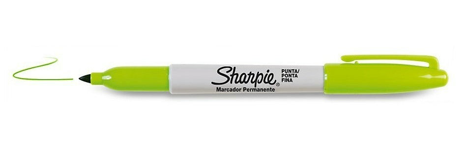 Sharpie Permanentmarker – Rundspitze 1 mm – Lindgrün, 12er-Pack – für Metall, Papier und Kunststoff