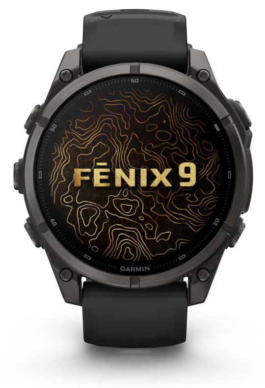 Garmin Fenix 9 47 mm GPS – Titan Carbongrau, Grau, 100 m, für Android, iOS