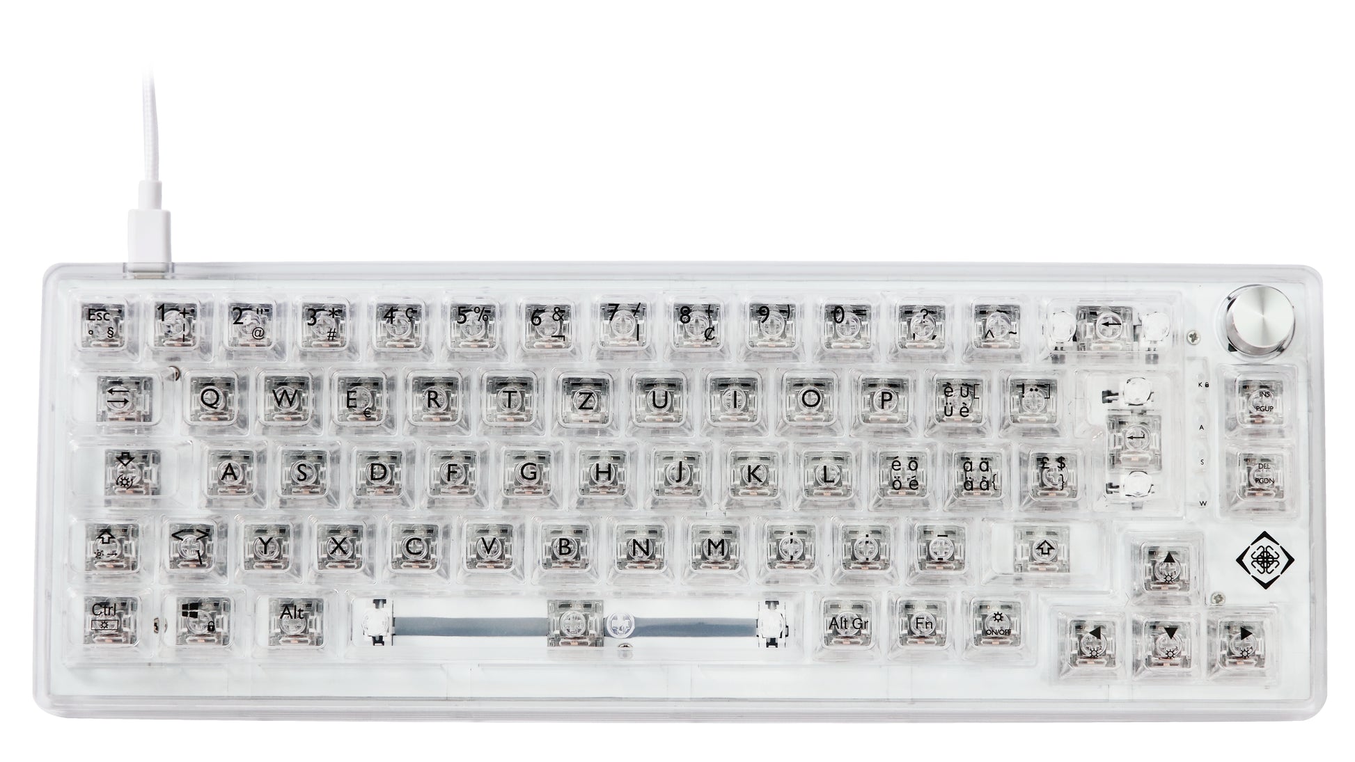 Deltaco Gaming GAM-160-T-CH – Gaming-Tastatur 65% – Mechanisch – QWERTZ (CH) – RGB – Ohne Ziffernblock