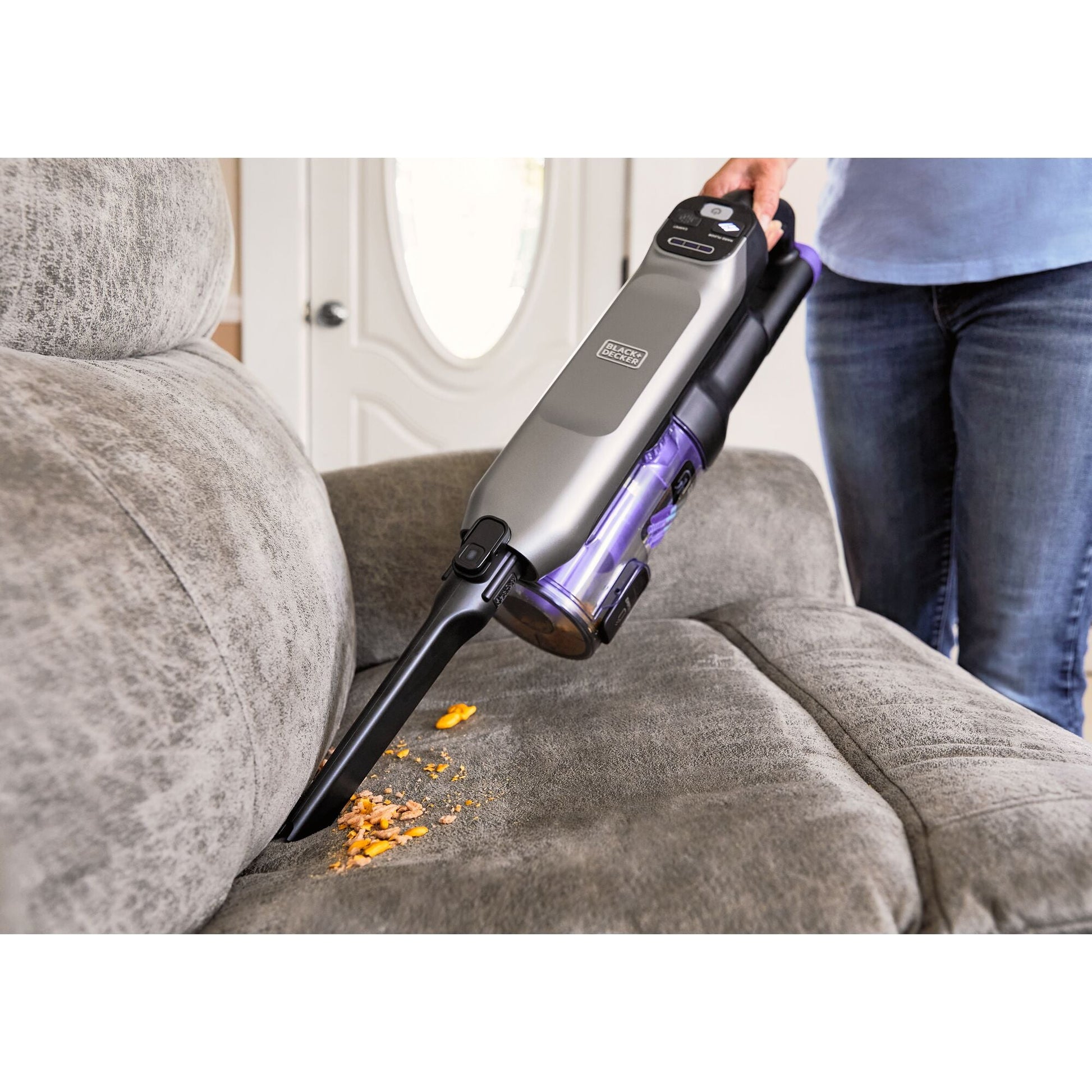 Black & Decker BLACK+DECKER Stielsauger BHFEA640WG – 4000 mAh, 0,8 l, Akkubetrieb, 2 Stufen