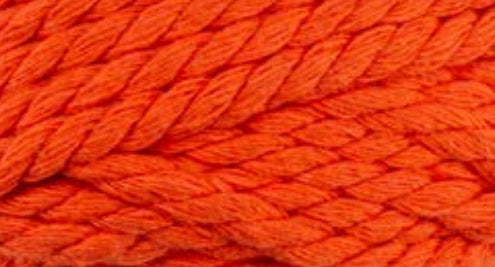 Glorex Gedrehte Makramee-Kordel Orange – Ø 3 mm, 250 g, 63 m, 60% Baumwolle/40% Viskose