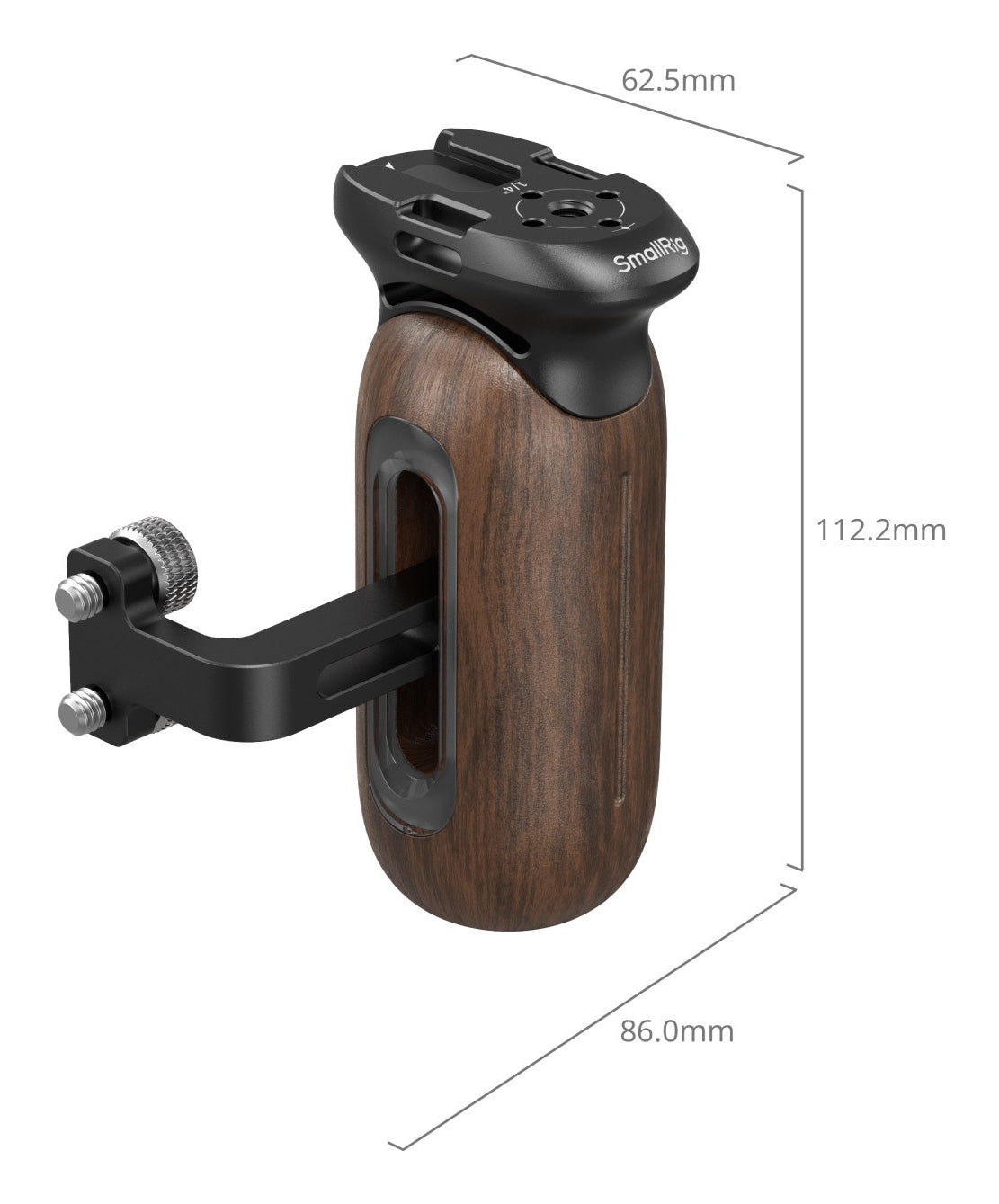 SmallRig 5237 Handgriff für Digitalkamera – Aluminium/Holz, 86 × 62,5 × 112,2 mm – Universal