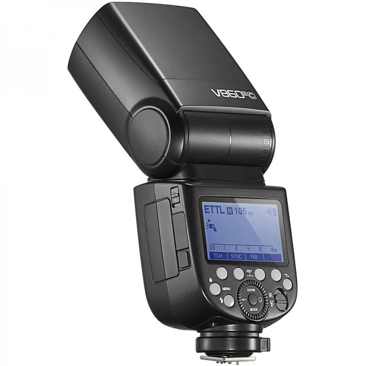 Godox V860III Aufsteckblitz – TTL, Li-Ion 2000 mAh, GN 60, ca. 480 Blitze/Ladung – für Fujifilm – Schwarz