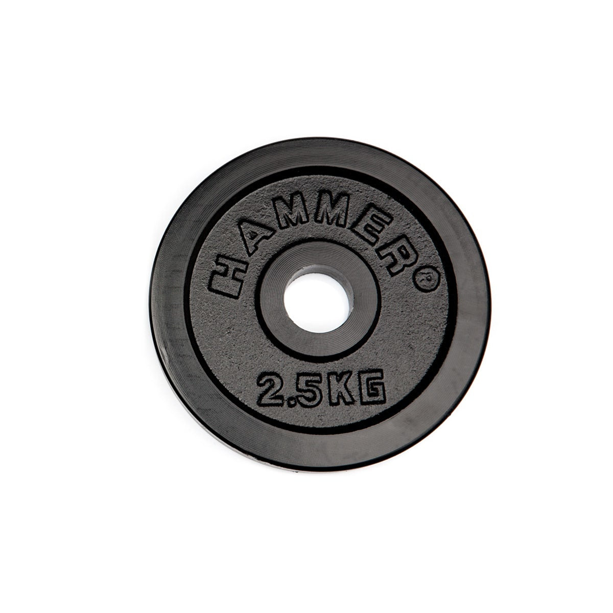 HAMMER Hantelscheibe, 2,5 kg – Schwarz, Gusseisen