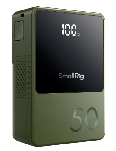 SmallRig V-Mount-Akku VB50 mini – 50 Wh, 14,8 V, 3400 mAh, Li-Ion, grün