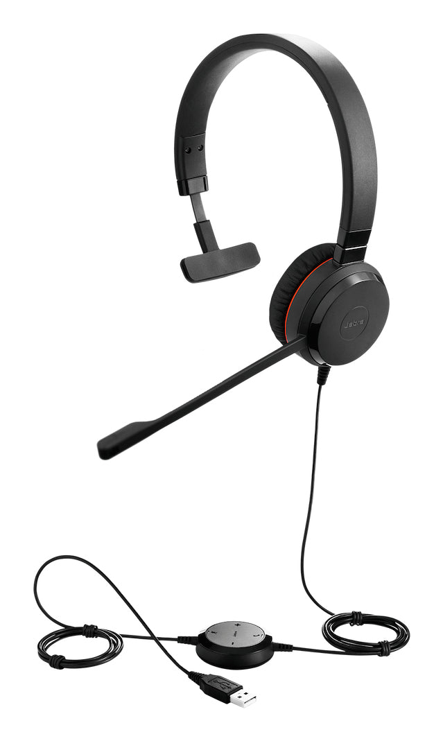 Jabra Evolve 30 II Office-Headset – On-Ear, Stereo, Kabelgebunden, USB-A/USB-C, MS Teams zertifiziert, Schwarz