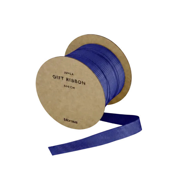 Blomus Geschenkband, Polyester, matt, Blau, 10 mm × 5 m, 1 Stk.