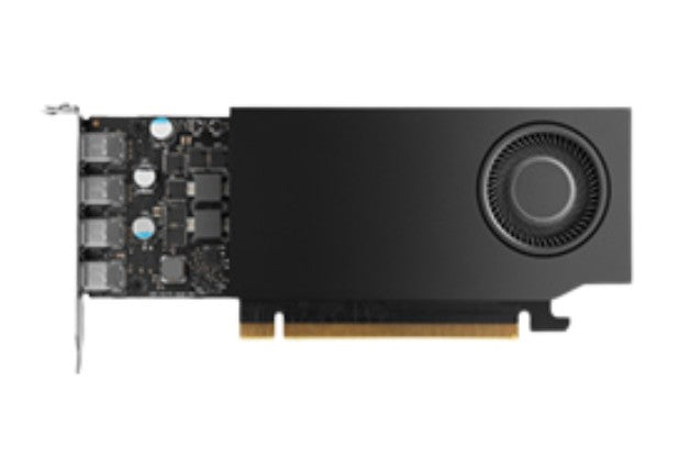 NVIDIA RTX A400 – PCIe GPU-Karte – 4 GB GDDR6, 96 GB/s, PCIe x8 4.0, 4×Mini-DP 1.4a