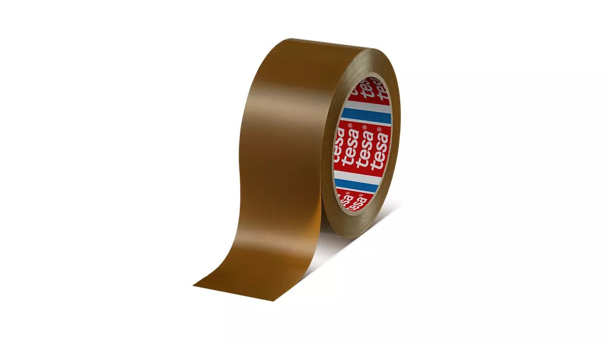 TESA Verpackungsklebeband, PVC, Braun, Naturkautschuk – 25 mm × 66 m – 1 Stück