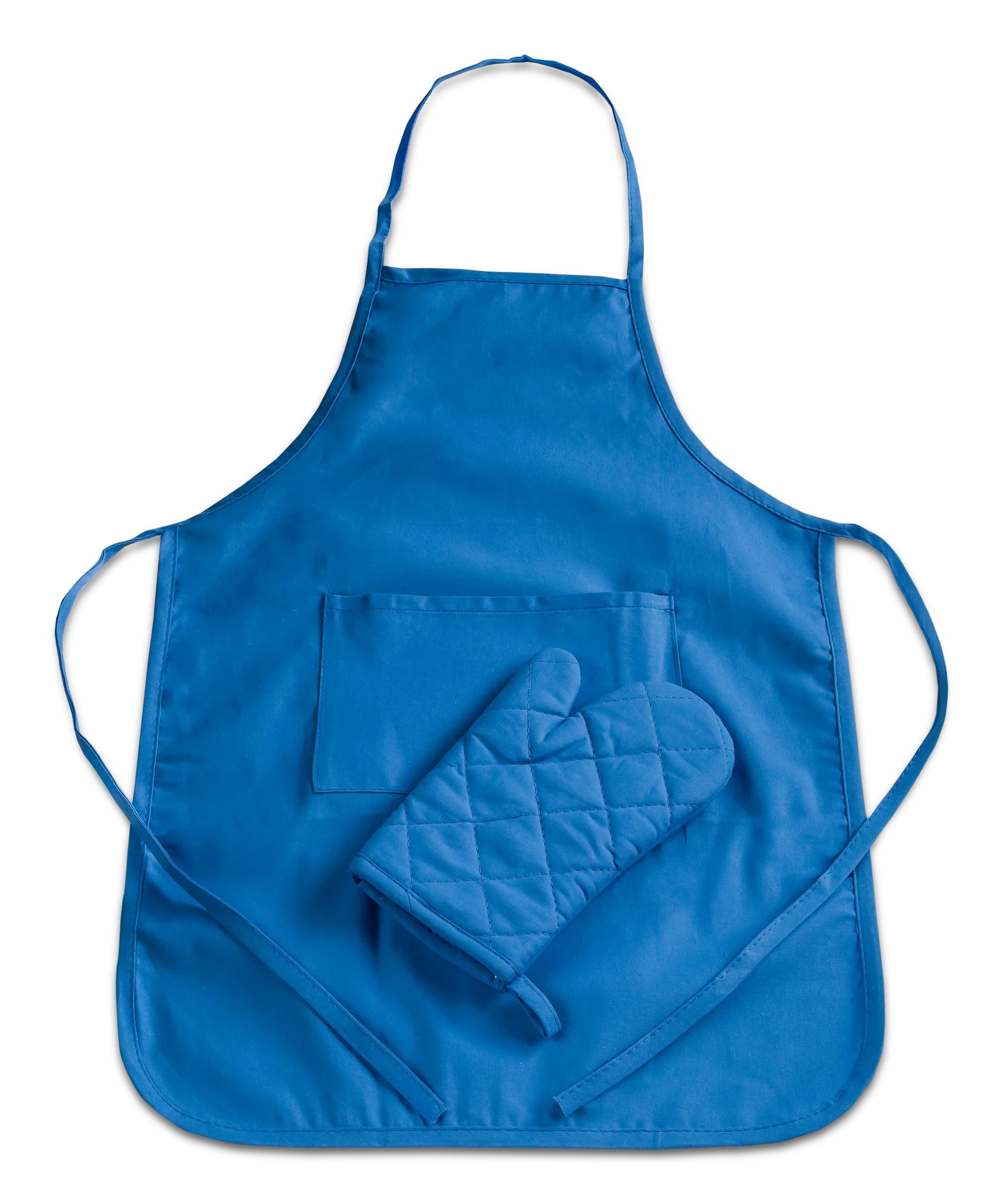 Städter Kochschürze Kleiner Hobbybäcker – Baumwolle, 40×59,5 cm, Blau, inkl. hitzebeständigem Handschuh