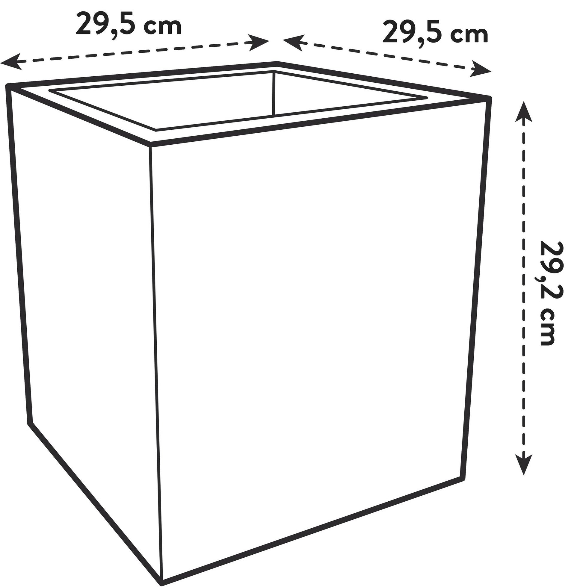 elho Vivo Next Quadrat 30 Pflanzkübel – 12 l – Kunststoff, schwarz