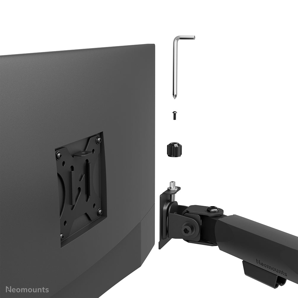 Neomounts NERO – Monitorarm Tischhalterung – Klemme/Durchführung – 4 Monitore – 10–32" – bis 8 kg/Monitor