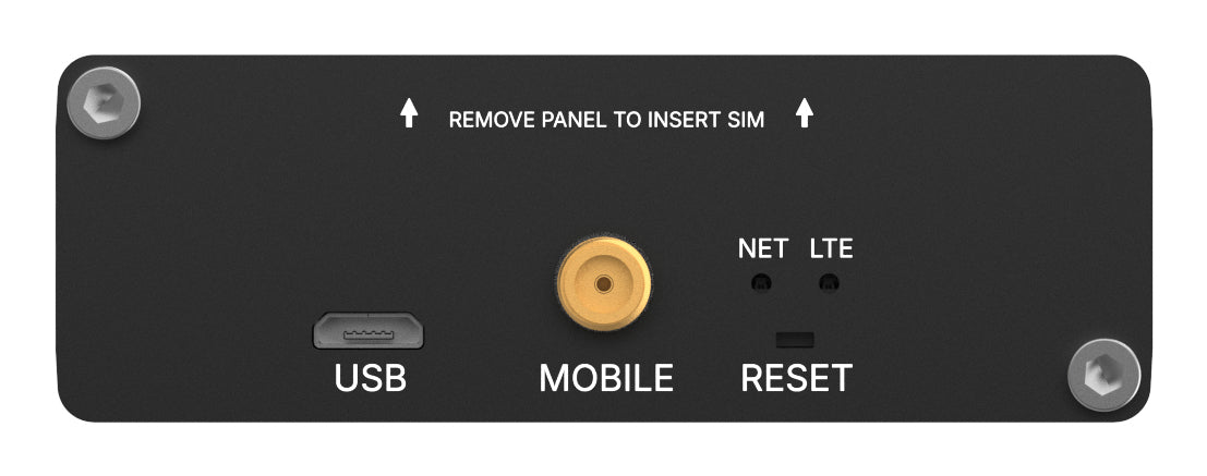 Teltonika TRM142 – 4G Modem, 2G/3G/4G, RS‑232 & Micro‑USB, Mini‑SIM, 9–30 V DC, Schwarz