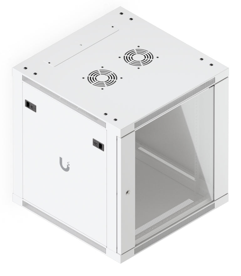 Ubiquiti UACC-Rack-12U-Wand-600-G – 19" Wandverteiler 12U, abschliessbar, 598 × 600 × 639 mm, weiss, Stahl