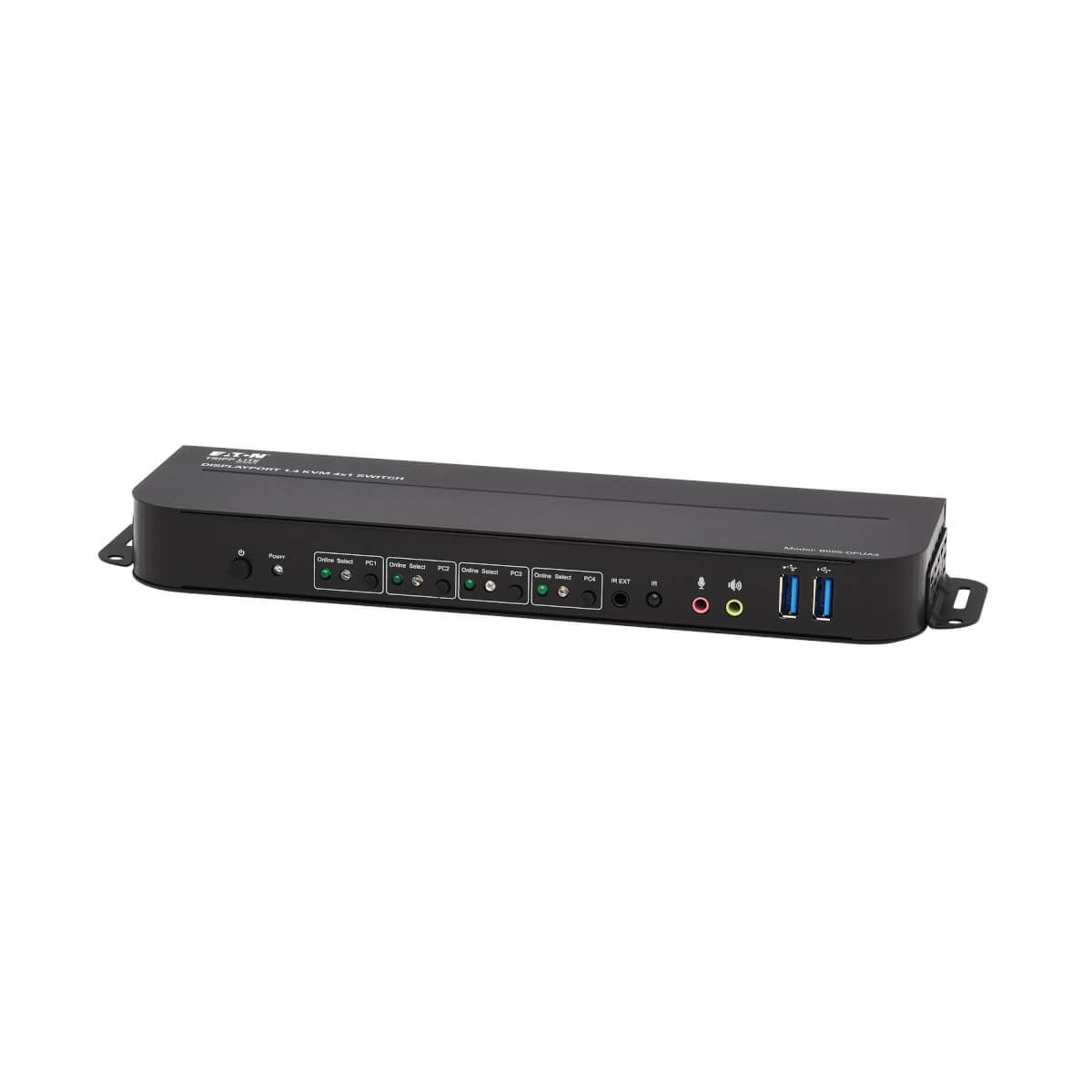 Tripp Lite B005-DPUA4 – 4-Port DP/HDMI KVM-Switch – 4K/60 Hz, USB 3.0-Hub, Audio