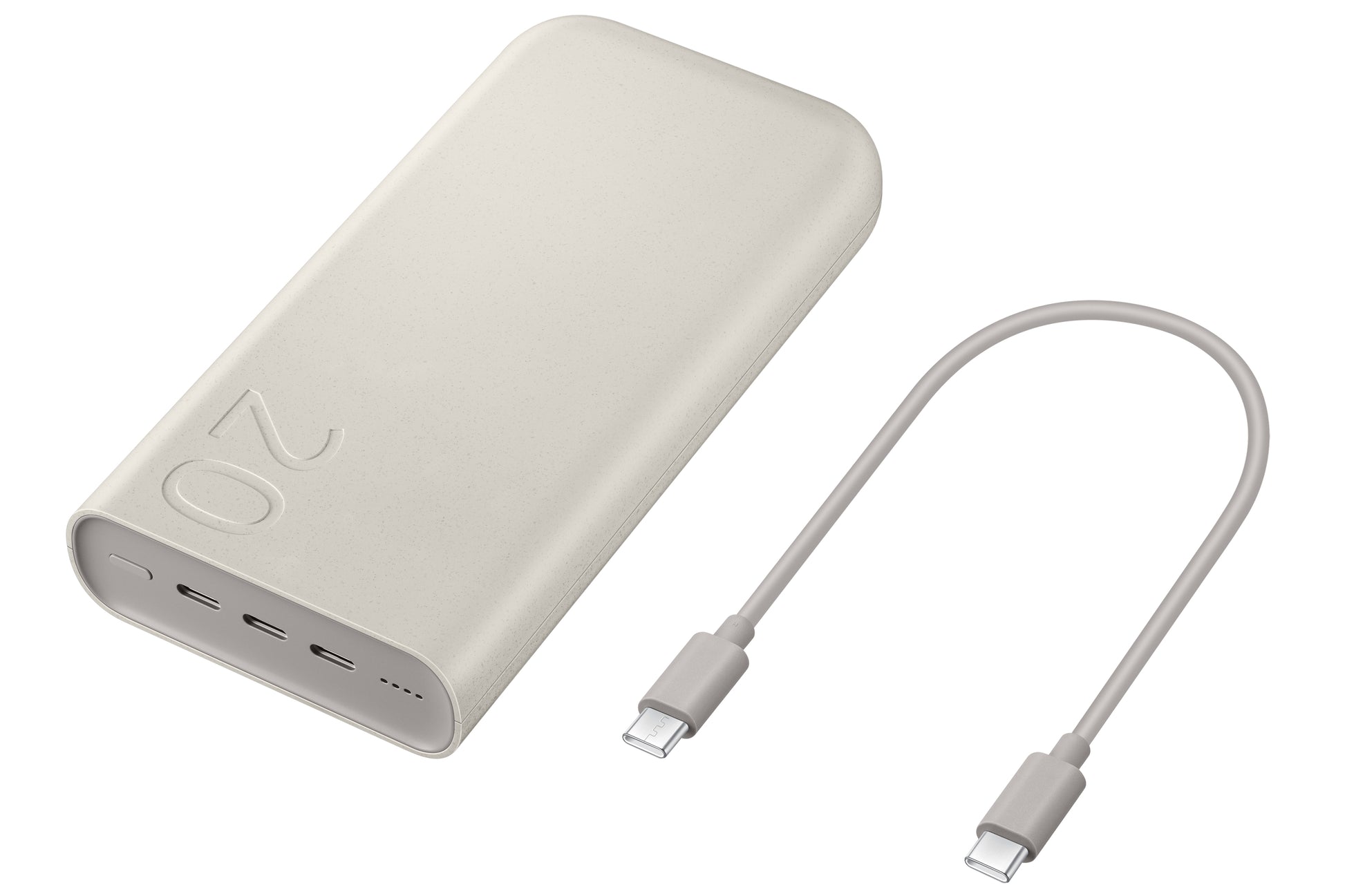 Samsung Powerbank 20'000 mAh – 45 W PD, 3× USB-C, beige