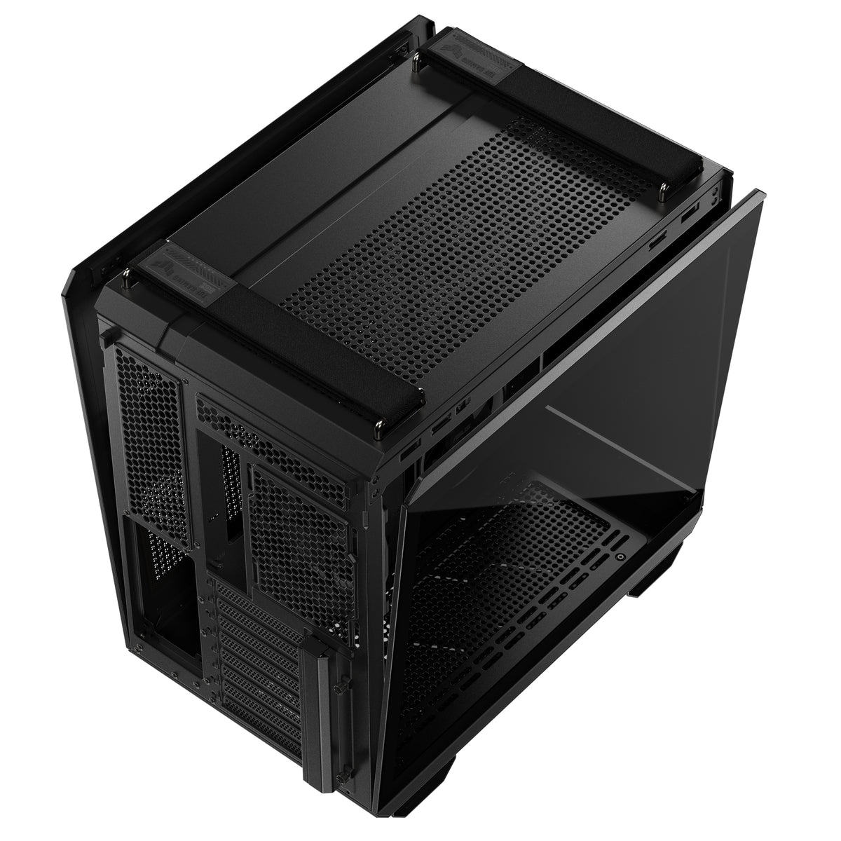 ASUS TUF Gaming GT502 Horizon TG – PC-Gehäuse – ATX/mATX/Mini-ITX, 4×3,5", 4×2,5", Seitenfenster, Schwarz