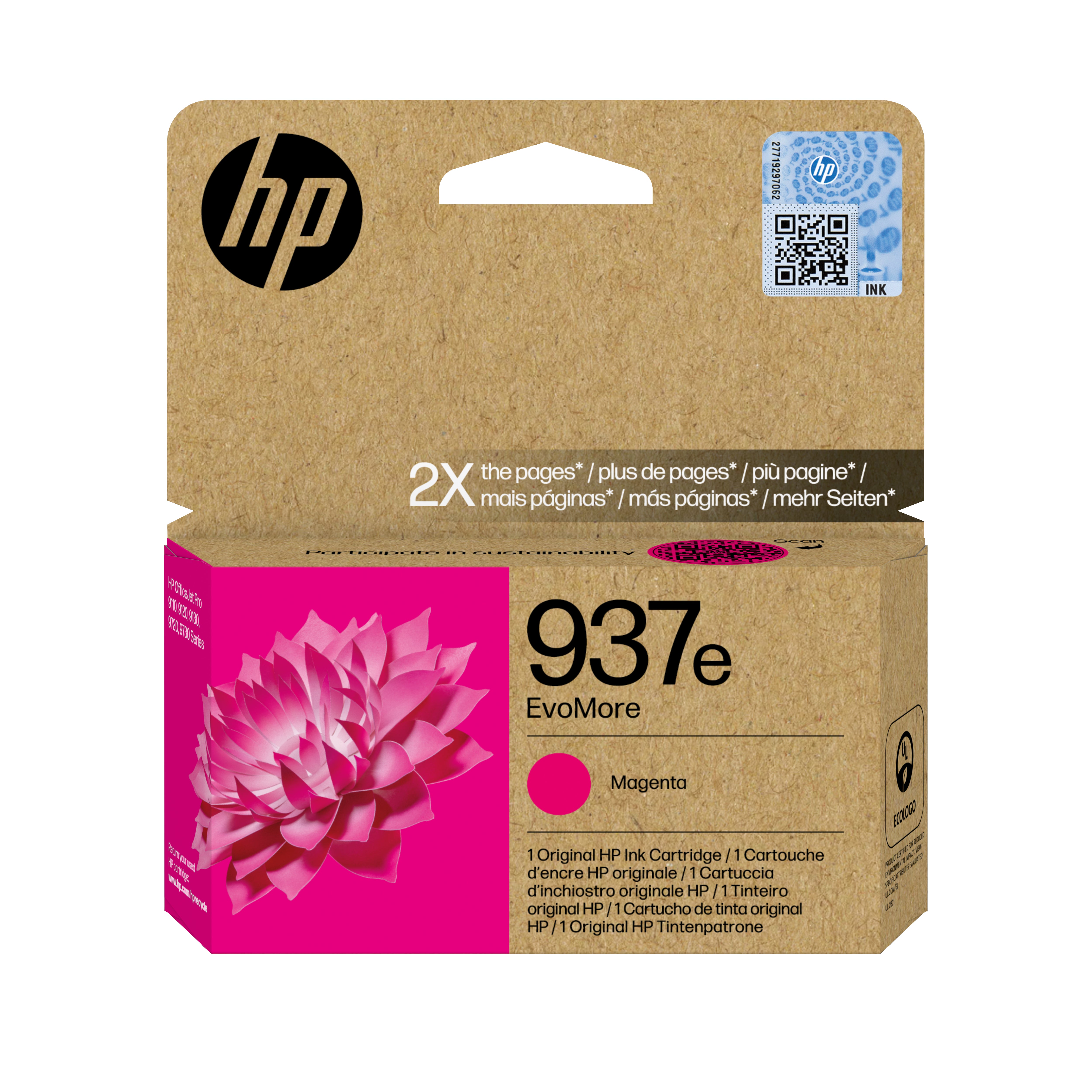 HP 937e EvoMoreXL Magenta Tintenpatrone (Original) – 1'650 Seiten – für HP 937e