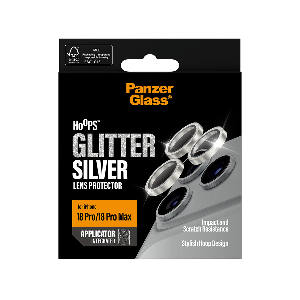 PanzerGlass Kameralinsenschutz – für iPhone 18 Pro/18 Pro Max – Silber