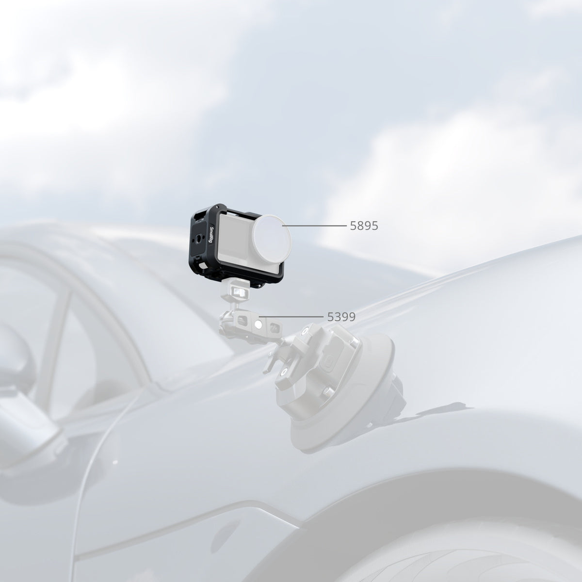 SmallRig 5887 Cage – Aluminium, 1/4" Gewinde – für DJI Osmo Action 6 – Schwarz