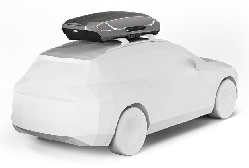 Thule Harte Dachbox Motion 3 L – 450 l, bis 75 kg, mit Schloss, für Ein-Schlüsselsystem – Titan