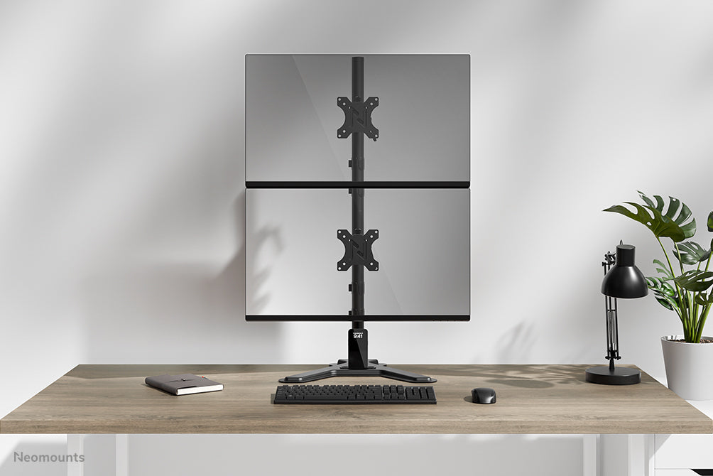 Neomounts DS45-600BL2V – Monitor-Tischständer – freistehend – 2 Monitore – 10–32" – VESA 75×75/100×100 mm – bi