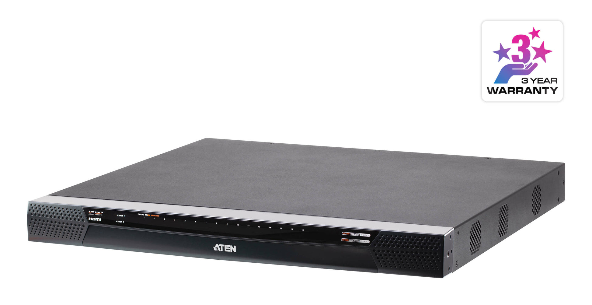 ATEN KN4016VB – KVM-over-IP-Switch – 16×Ports, 1U, Schwarz