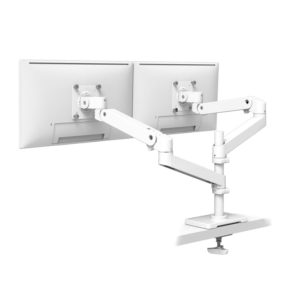 Ergotron LX Pro 45-710-290 – Monitorarm Tischhalterung – 2 Monitore – bis 24" – VESA 75×75/100×100 mm – Weiss