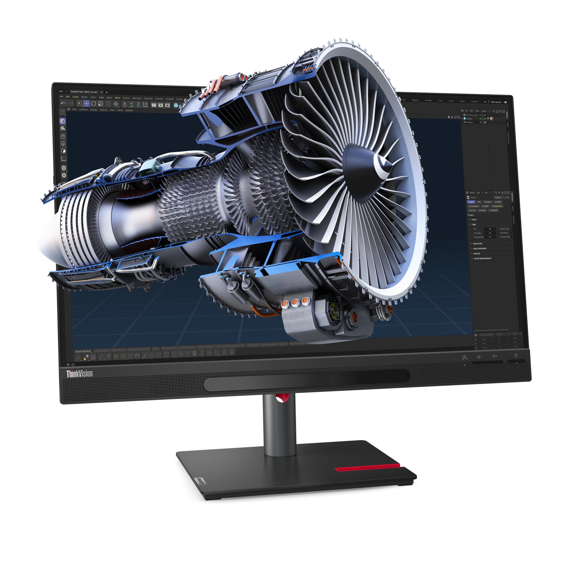 Lenovo ThinkVision 27 – Monitor, 27" 3840 × 2160 (UHD 4K), LED, Schwarz