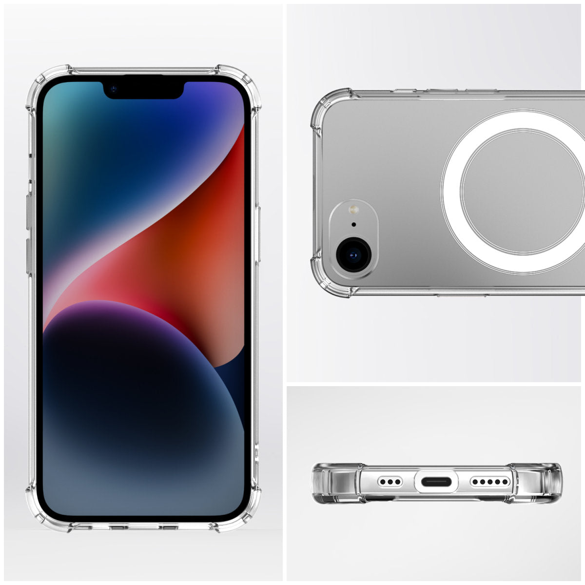 4smarts Ibiza – Backcover – für Apple iPhone 16 – MagSafe, PC+TPU, transparent